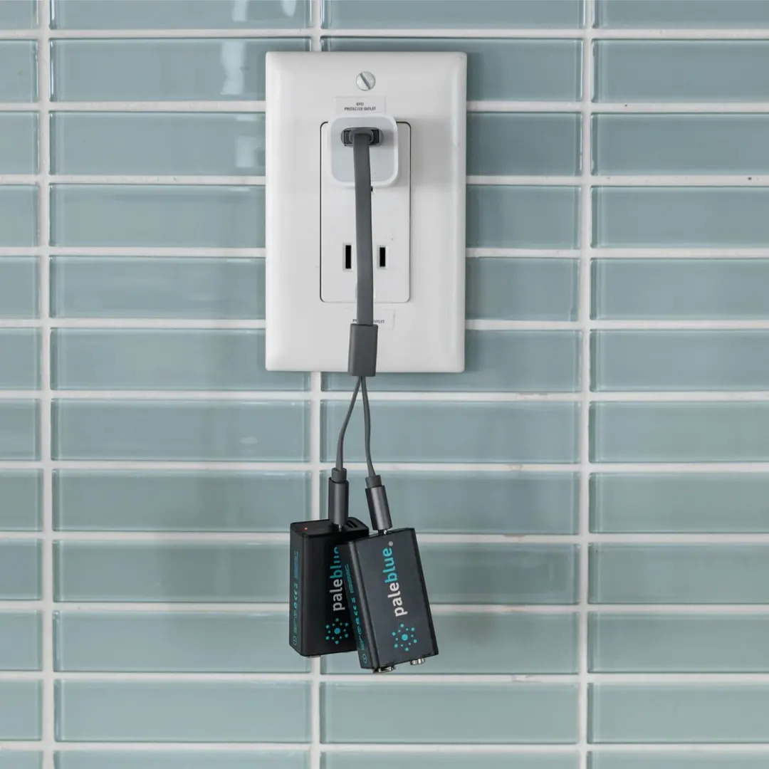 Pale Blue USB-C Oplaadbare 9V Batterij - 2 Stuks