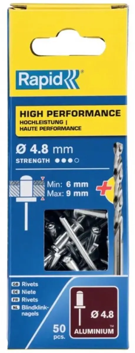 Rapid High Performance Klinknagel 5000388 - 50 Stuks