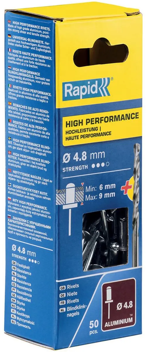 Rapid High Performance Klinknagel 5000388 - 50 Stuks