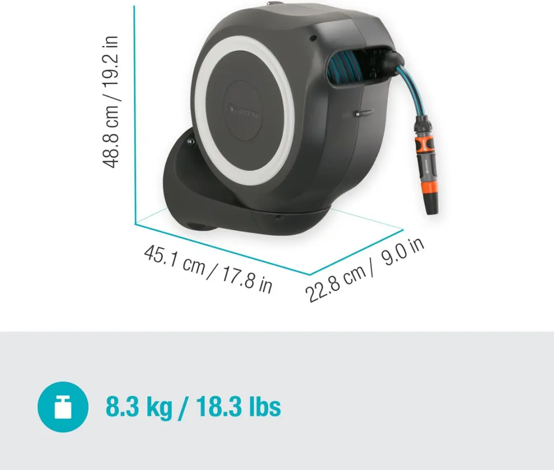 Gardena Wandslangenbox RollUp M 20m - Ø11mm