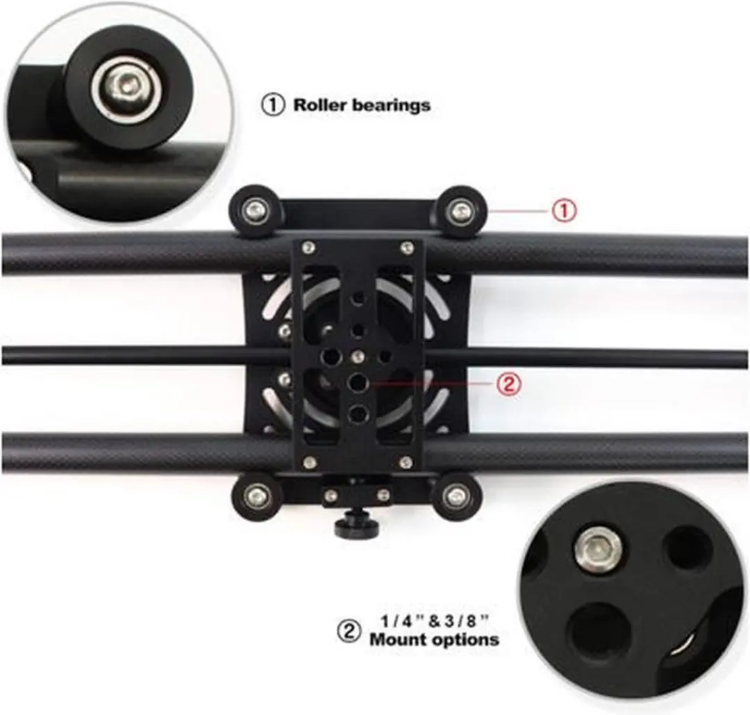 Konova P1 100cm Carbon Camera Slider KN-P1100-S3 - Zwart