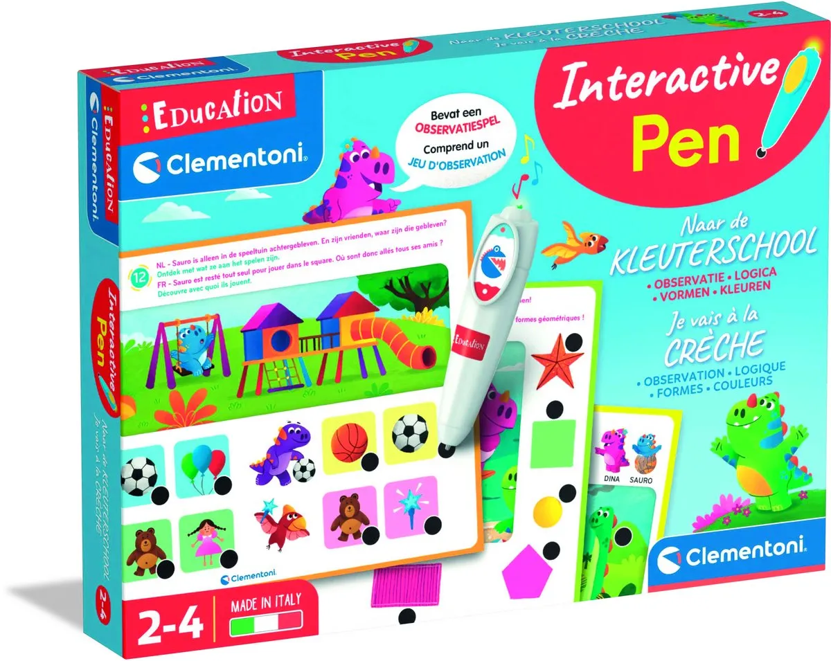 Clementoni Pratende Pen Naar de Kleuterschool - 8 Kaarten - Multikleur - afbeelding 6 van 6