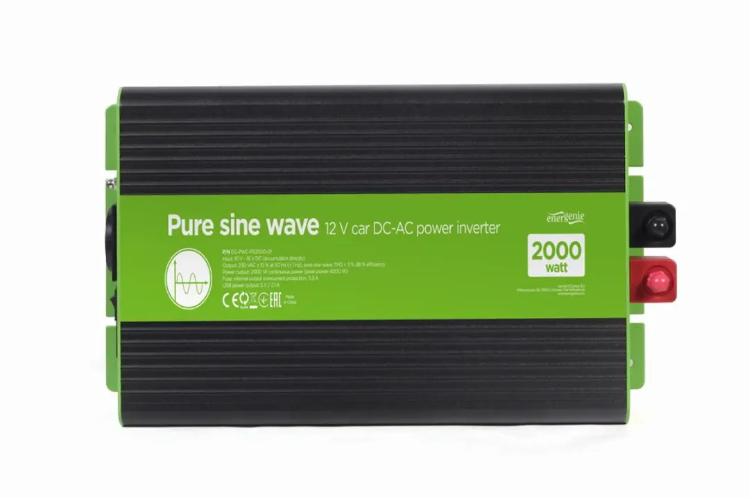 Energenie EG-PWC-PS2000-01 Omvormer 2000W - Zwart/ Groen