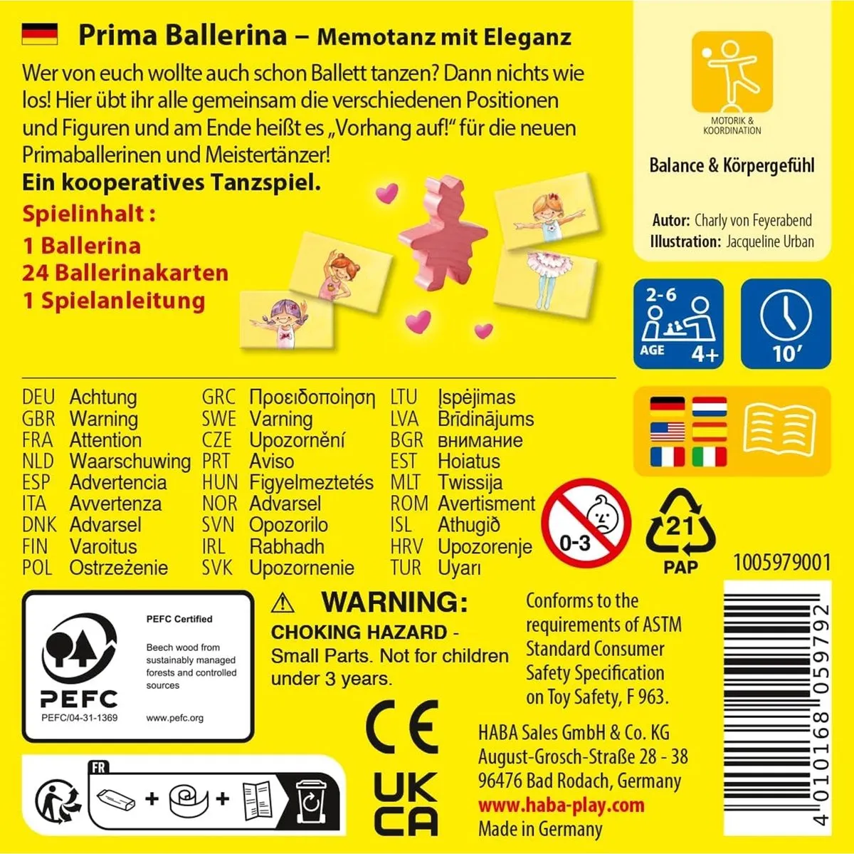 Haba Prima Ballerina Wooden Speelgoed 5979 - Multicolor - afbeelding 3 van 6
