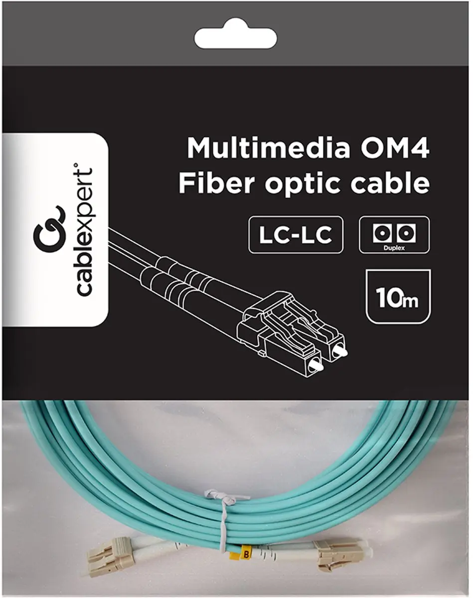 Cablexpert OM4 Glasvezelkabel LC/LC 10m - Turkoois