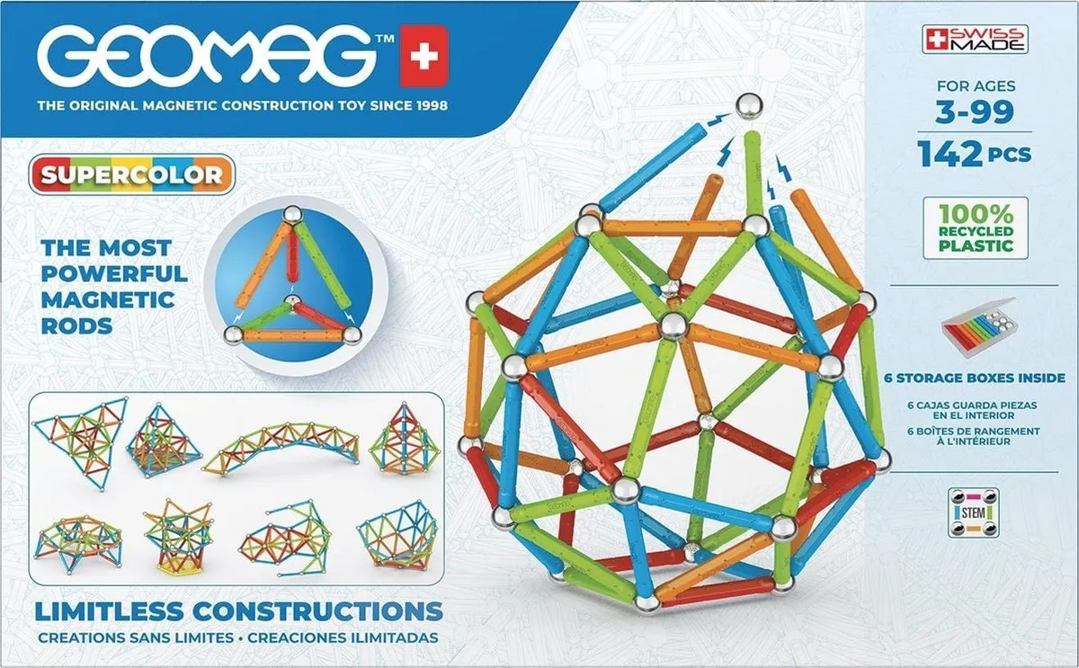 Geomag Super Color Recycled 142-delig