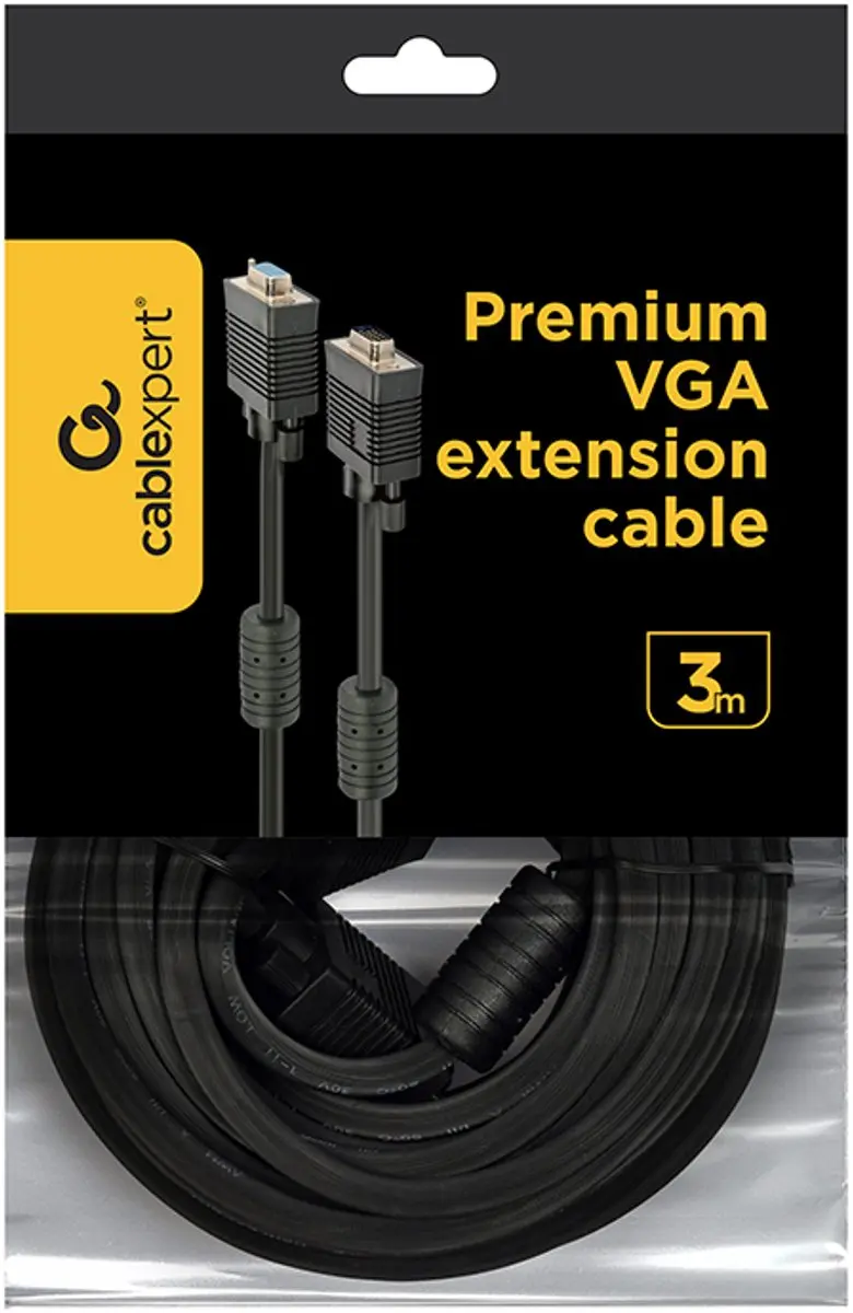 Cablexpert Premium VGA Verlengkabel CC-PPVGAX-10-B - 3m - Zwart