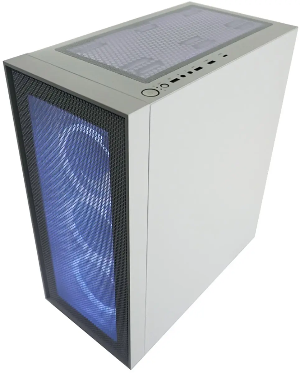 LC-Power White Wanderer Midi ATX Behuizing - 4 RGB Ventilatoren - Wit