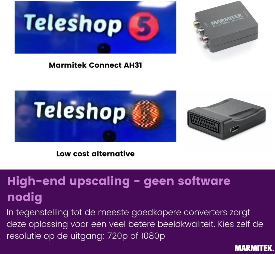 Marmitek Connect AH31 SCART naar HDMI Converter - 720p/1080p