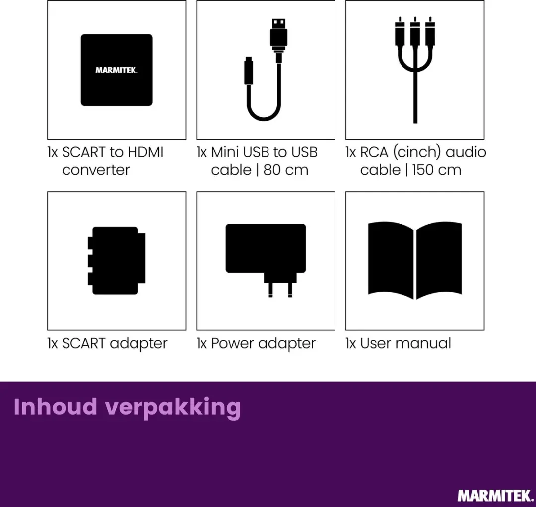 Marmitek Connect AH31 SCART naar HDMI Converter - 720p/1080p - afbeelding 6 van 6