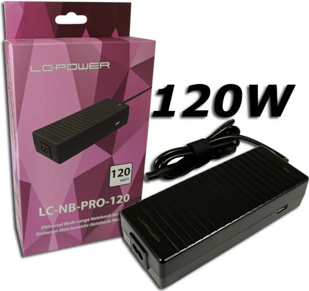 LC-Power LC-NB-PRO-120 Netvoeding 120W - Zwart