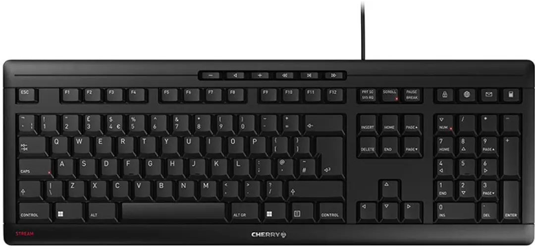 Cherry Stream JK-8500GB-2 Toetsenbord - SX Toetsen - USB - Brits Engels - Zwart
