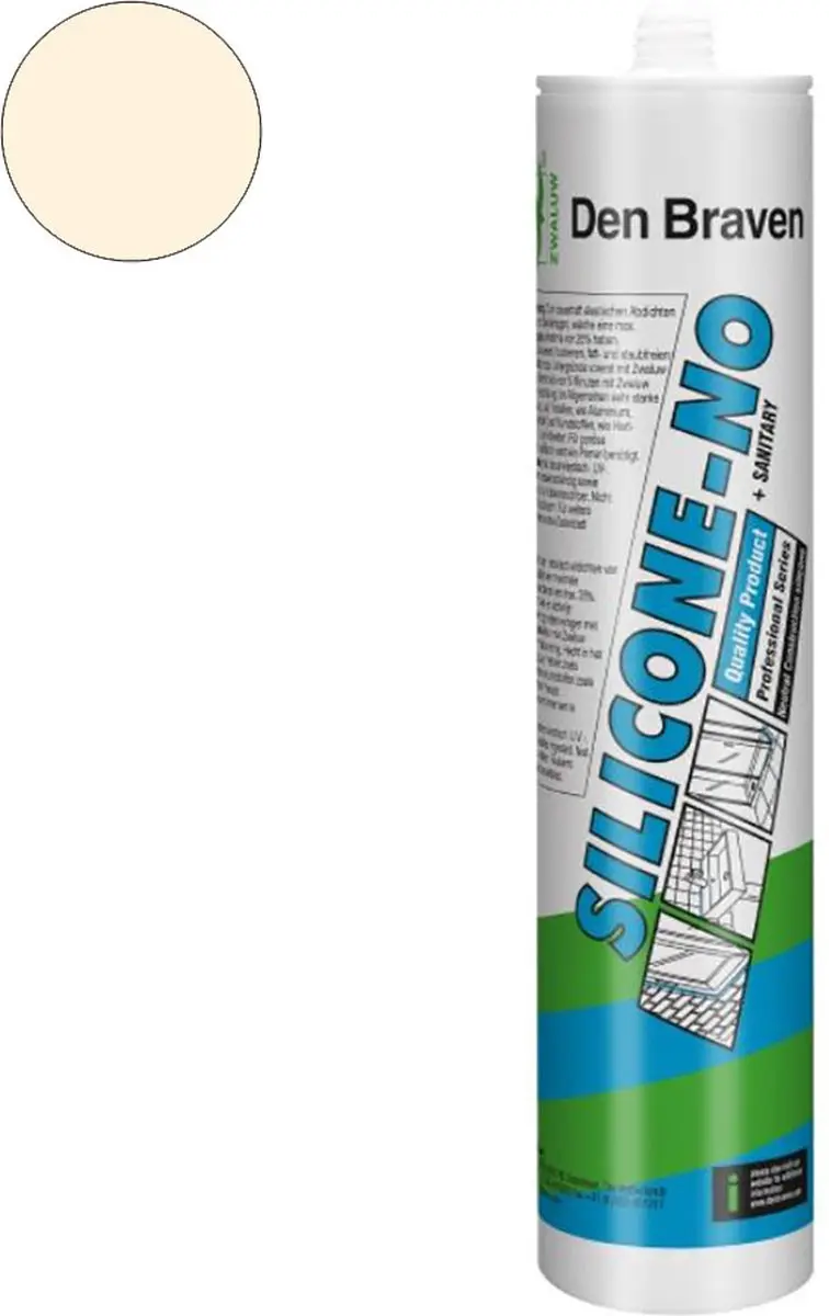 Den Braven Siliconenkit NO Crèmewit 310ml