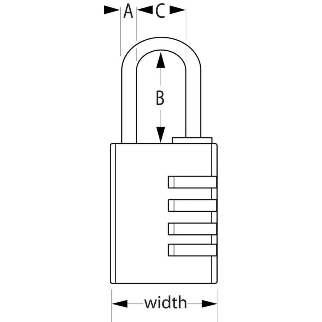 MasterLock 7640EURDBLK Hangslot - 40mm - Zwart