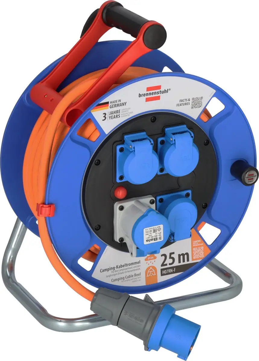 Brennenstuhl Camping Kabelhaspel 25m Oranje