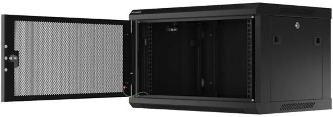 Lanberg Wandmontage Serverrack 19" 6U 600x450mm - Zwart - afbeelding 6 van 6
