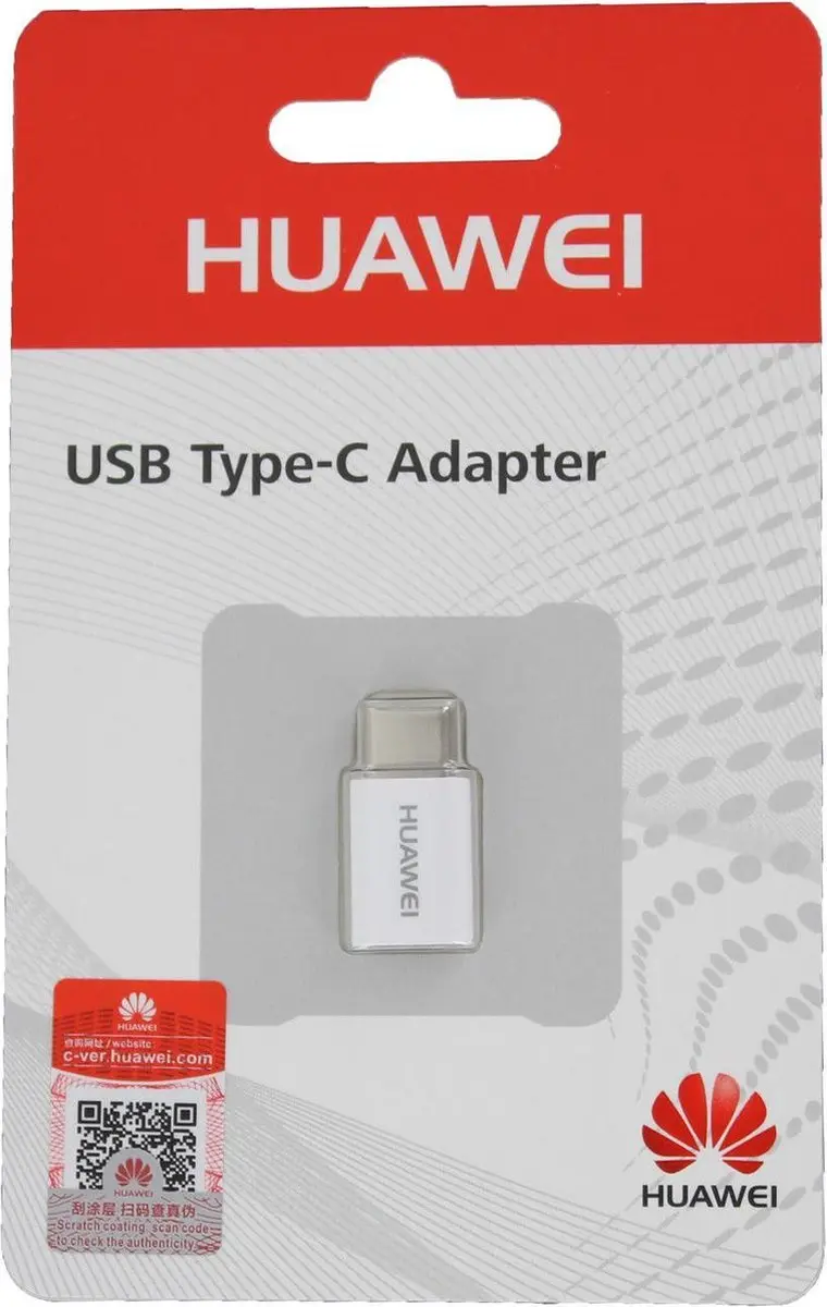 Huawei AP52 USB-C 3.1 OTG Adapter - 10 Stuks Wit