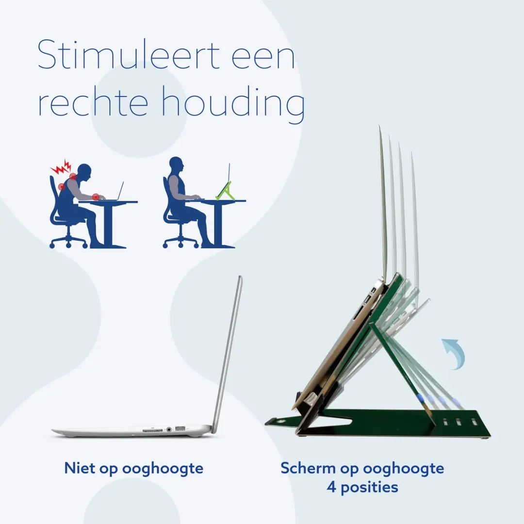 R-Go Riser Duo RGORIDUOBL Laptop/Tabletstand - 17-22" - Zwart