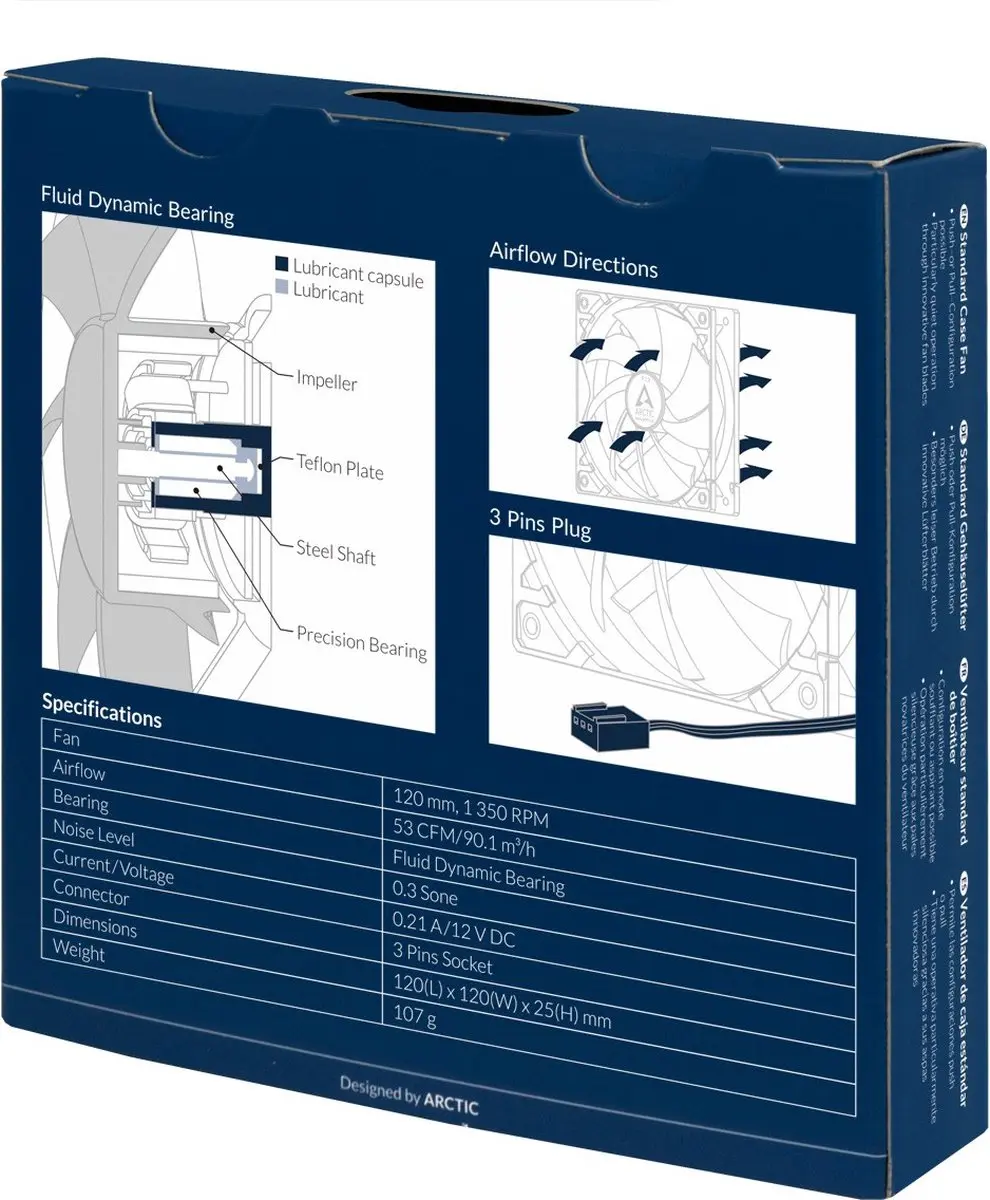 Arctic F12 Ventilator 12cm - Zwart