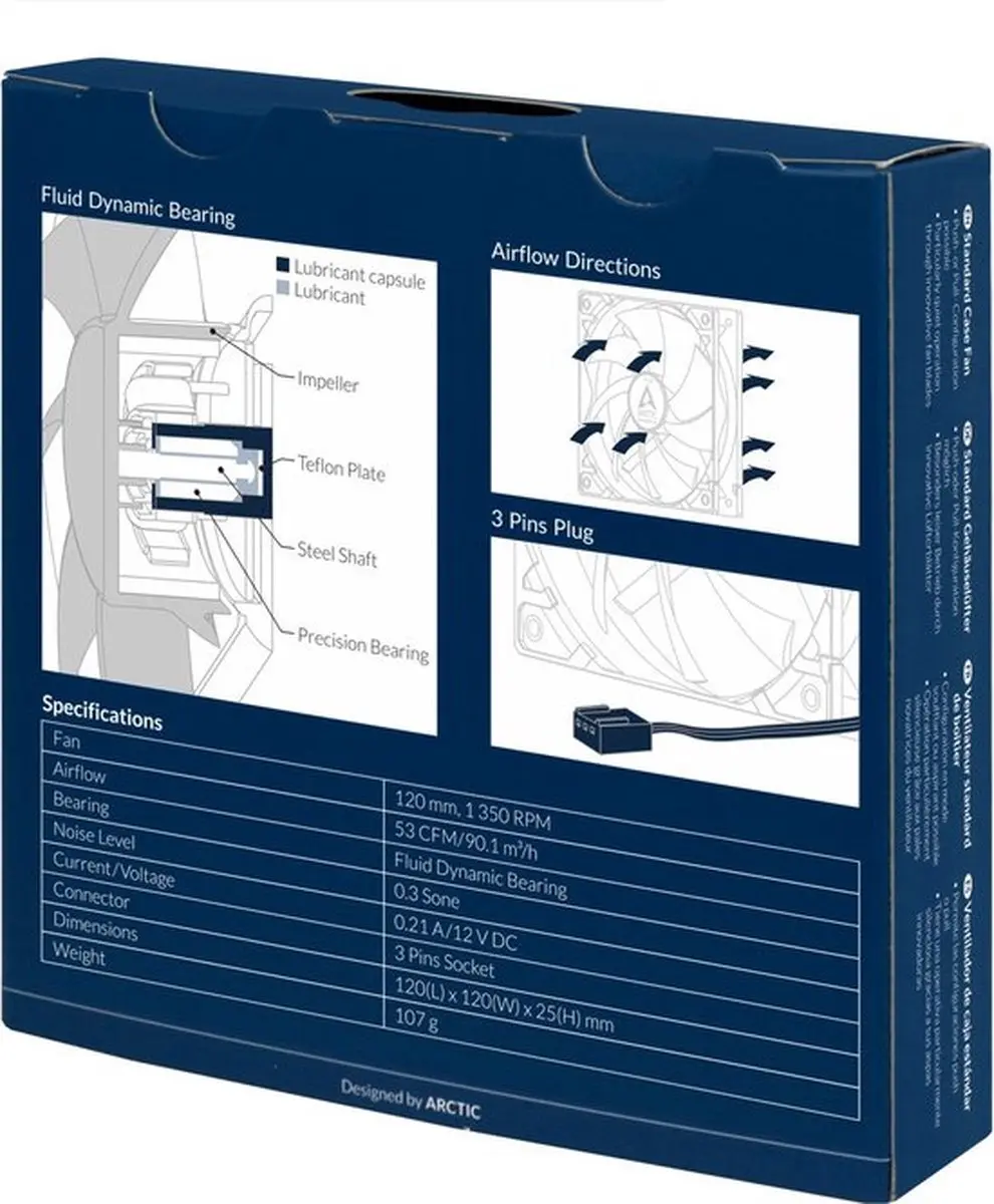 Arctic F12 Ventilator 12cm - Zwart