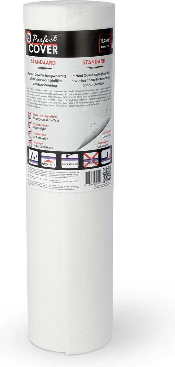 Onbekend Perfect Cover Standaard Afdekvlies 16,25m² - 170GSM - Lila