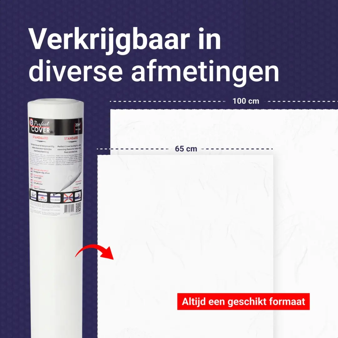 Onbekend Perfect Cover Standaard Afdekvlies 16,25m² - 170GSM - Lila