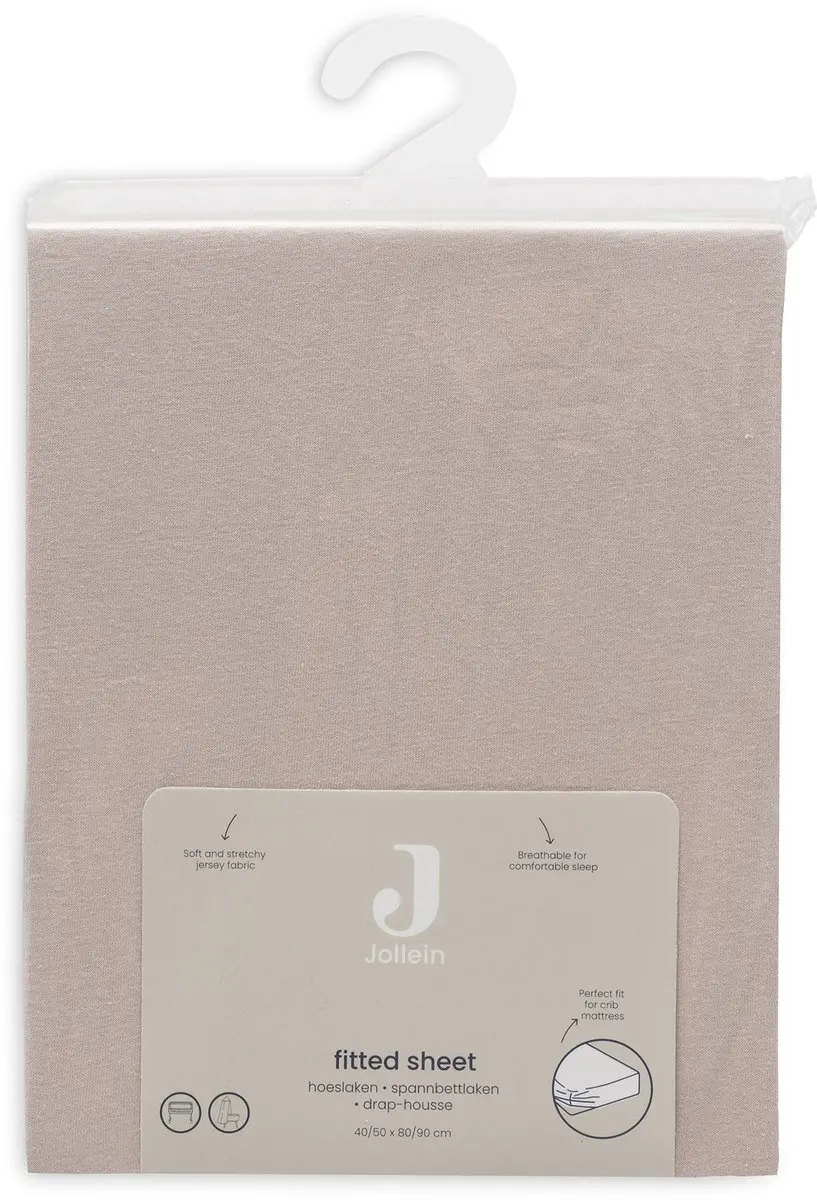 Jollein Jersey Hoeslaken 40/50x80/90cm Silk Rose