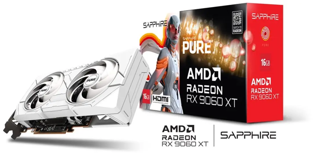 Sapphire Radeon RX 9060 XT 16GB GDDR6 - 2x HDMI 2.1, DisplayPort 2.1 - afbeelding 6 van 6