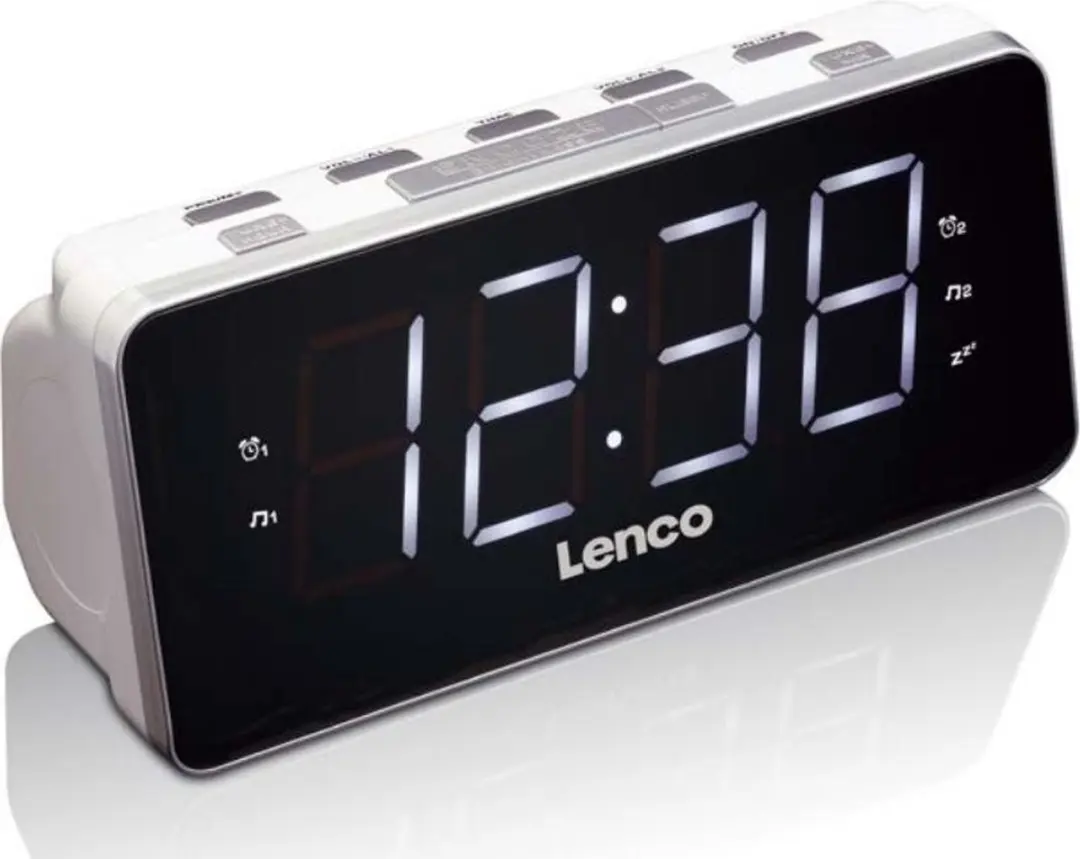 Lenco CR-18 Wekkerradio - Wit