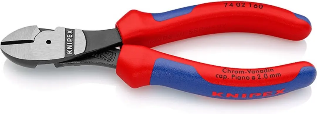 Knipex 74 12 160 Kracht-Zijsnijtang met veer 160mm