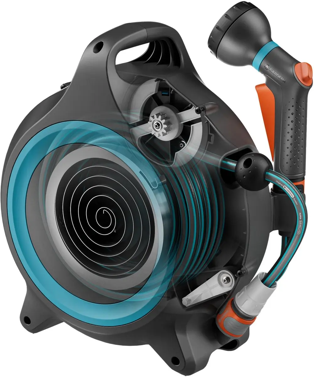 Gardena MoveMatic Draagbare Slangenbox 12,5m - 8,5mm - Donkergrijs