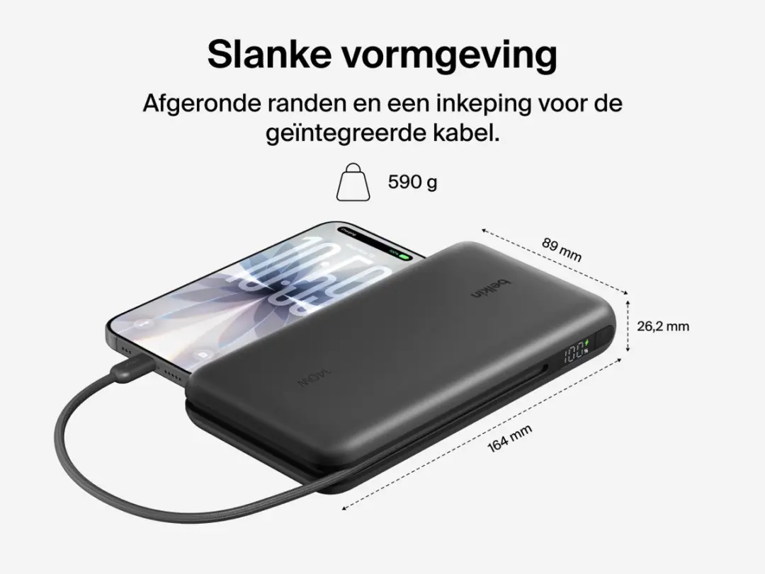 Belkin UltraCharge Pro BPB039HQBK Powerbank 25.000mAh - 140W USB-C - Zwart