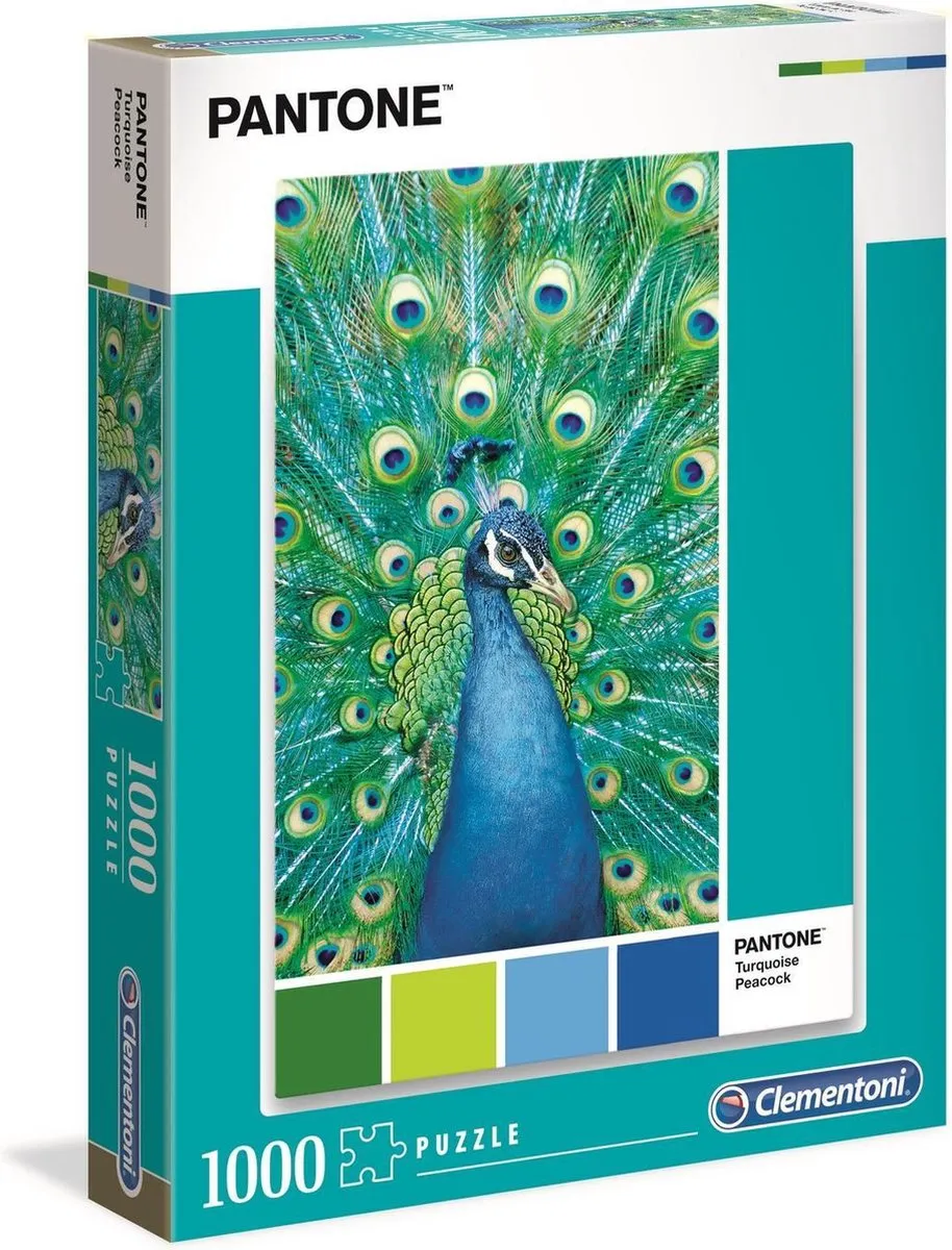 Clementoni Pantone Puzzle Collectie Peacock Blue 1000 Stuks