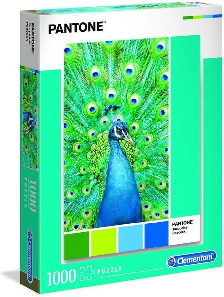 Clementoni Pantone Puzzle Collectie Peacock Blue 1000 Stuks
