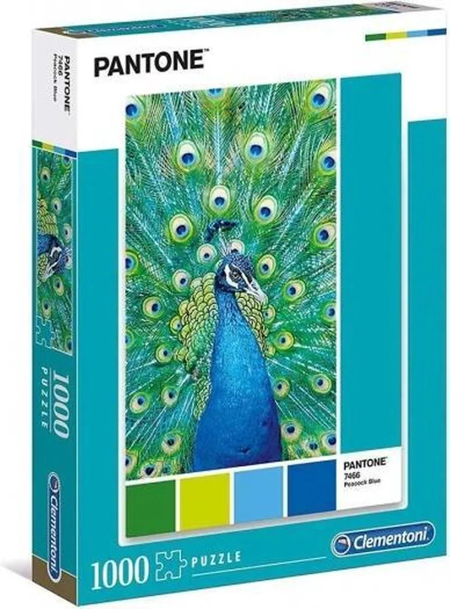 Clementoni Pantone Puzzle Collectie Peacock Blue 1000 Stuks