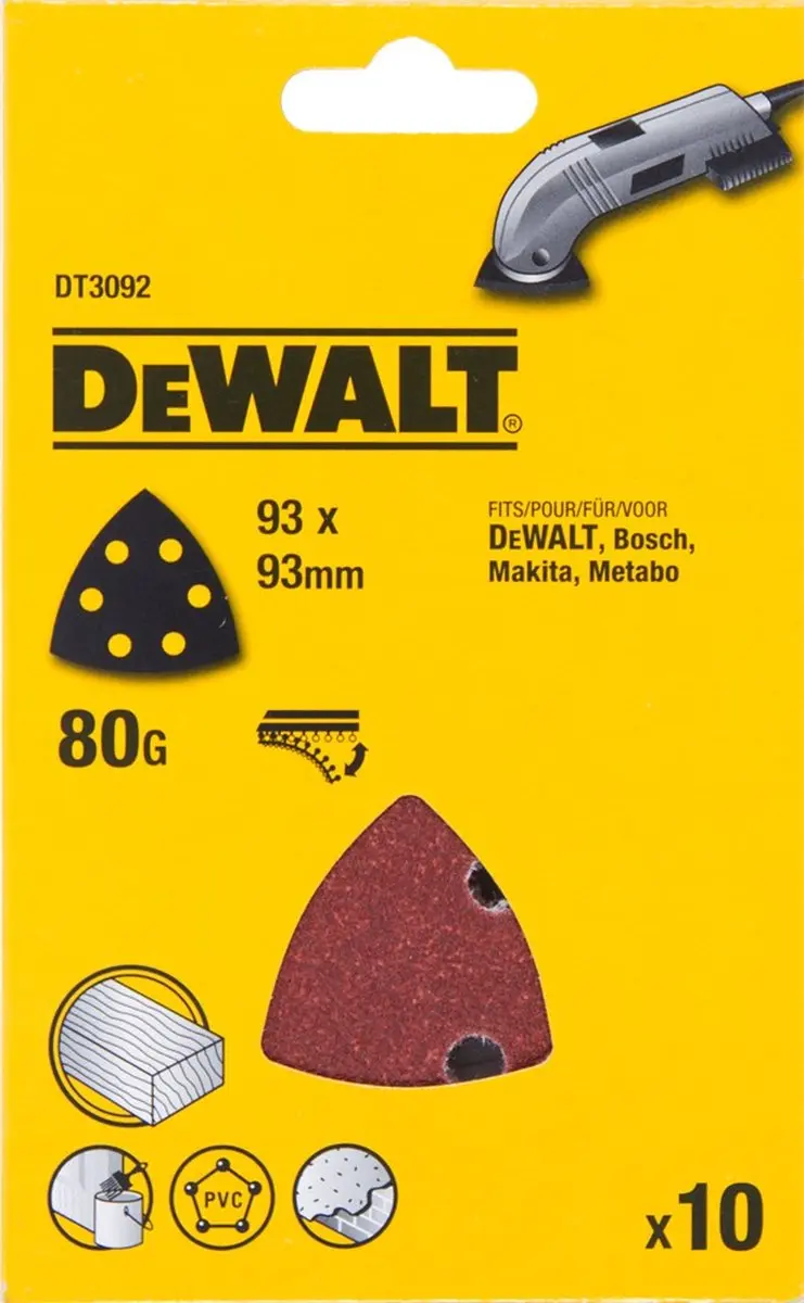 DeWalt DT3092 Deltaschuurpapier - 10 Vel