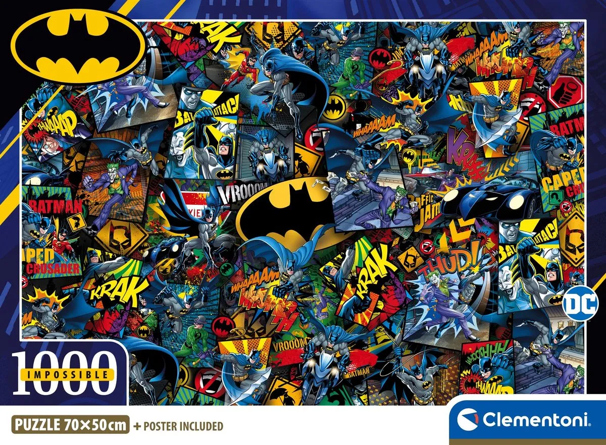 Clementoni Batman DC Puzzel 1000 Stuks - Multicolor