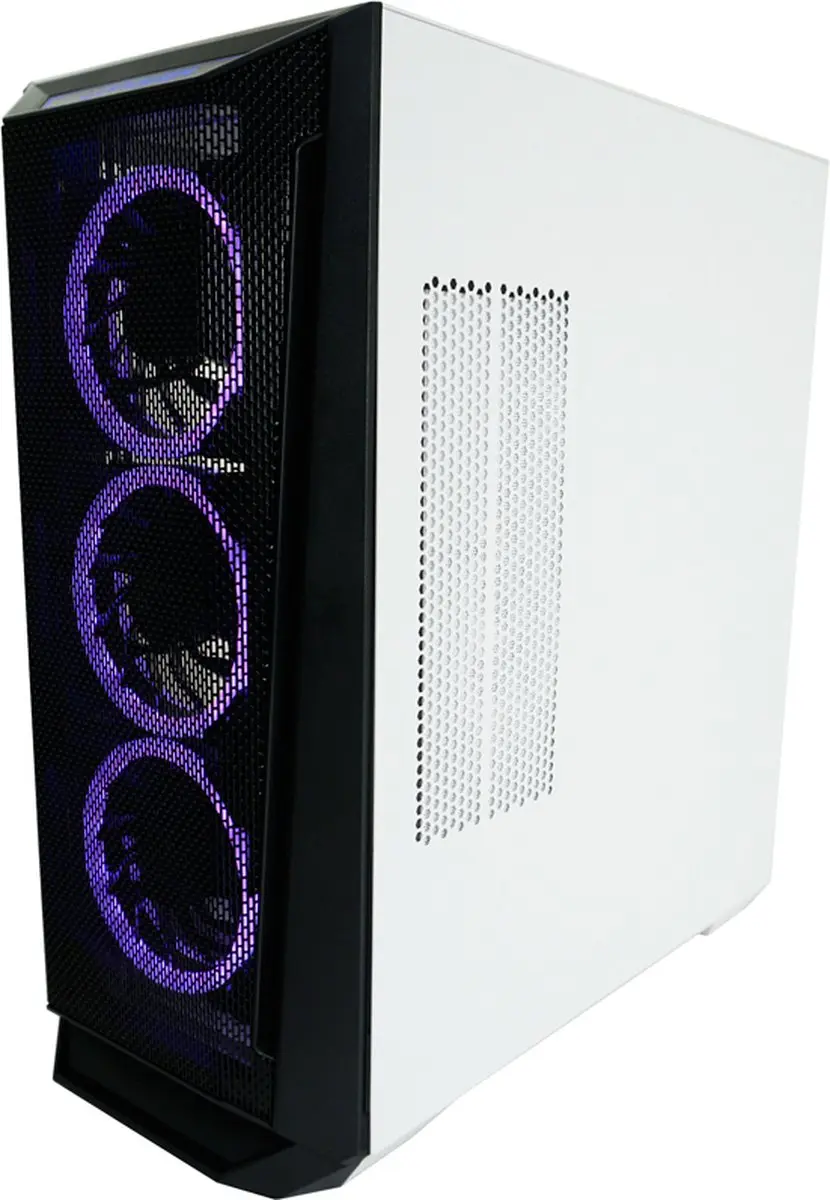LC Power Holo-1_X Midi Tower Wit - 4x 2.5" / 2x 3.5" - 4 Ventilatoren