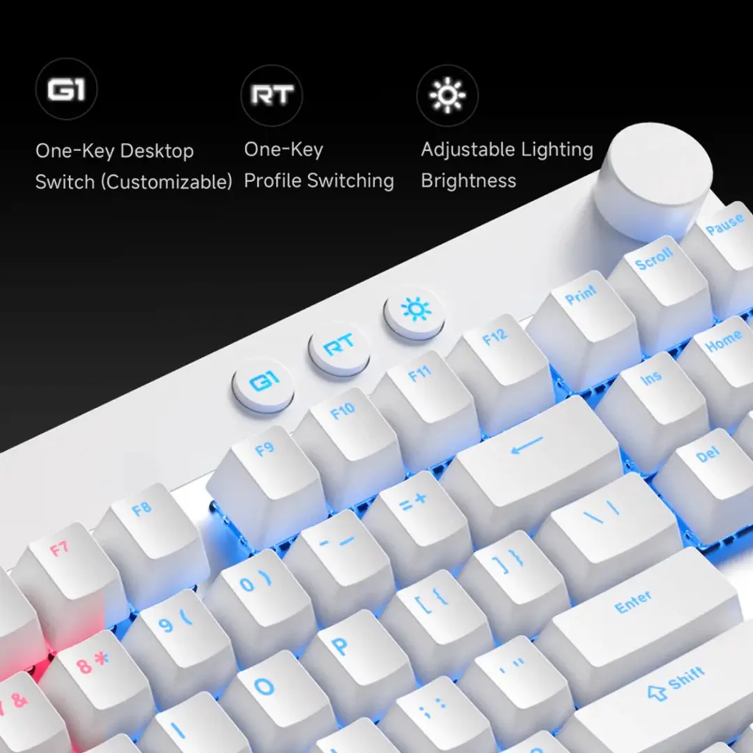 MCHOSE Mix 87 Gaming Keyboard - Wit - 80% Layout