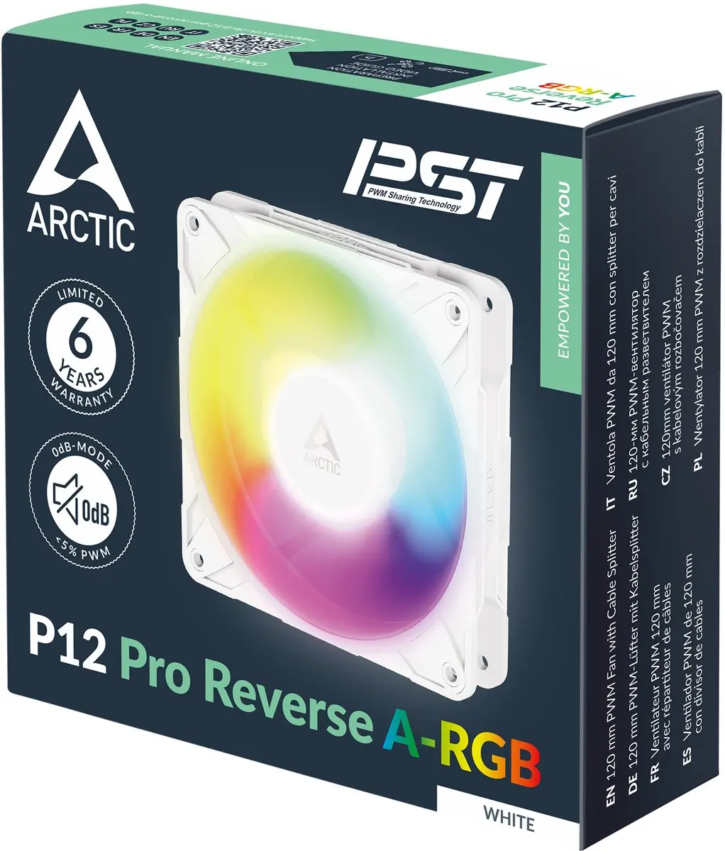 Arctic P12 Pro Reverse A-RGB Ventilator 12cm - Wit