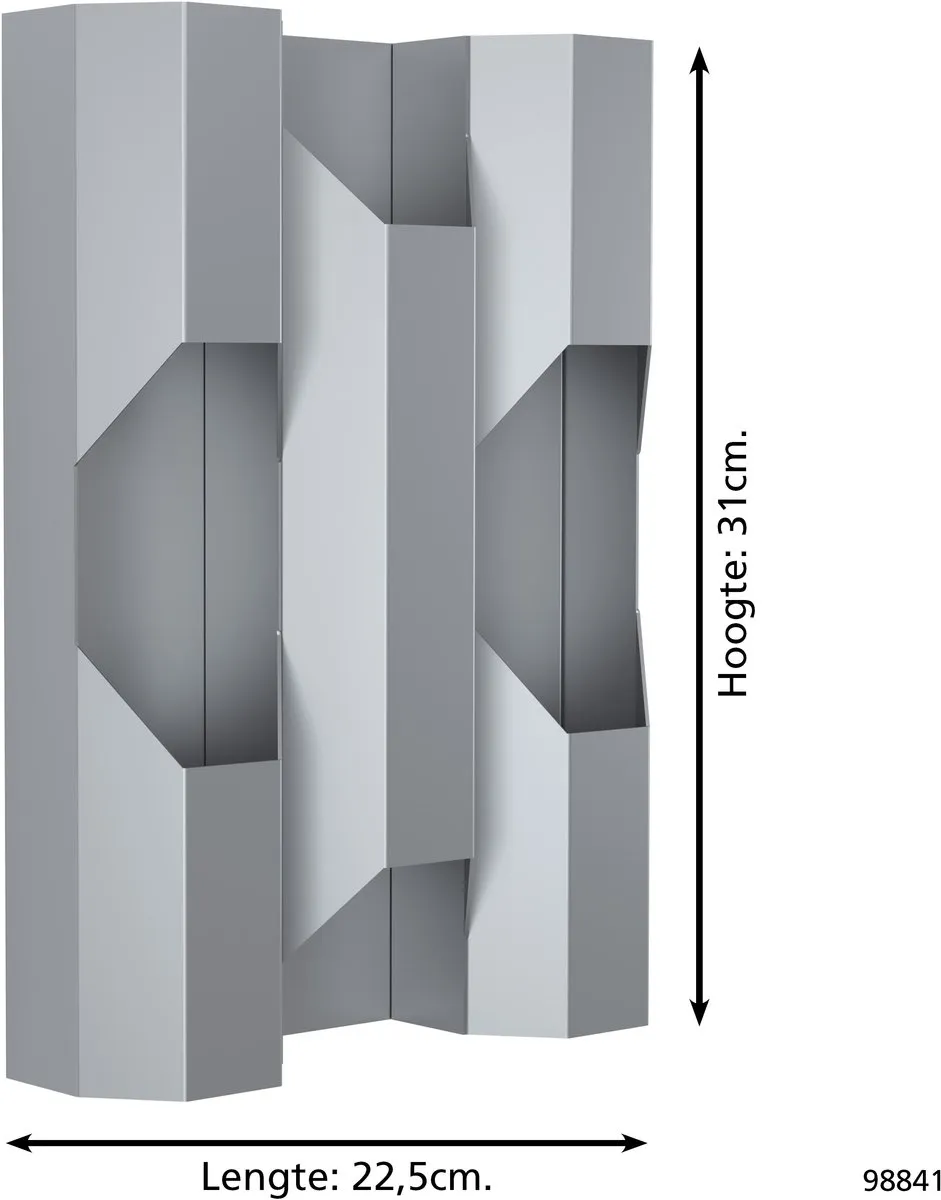 Eglo Zinacua Wandlamp GU10 - 4x 4,5W - Ø22,5cm - Zilver