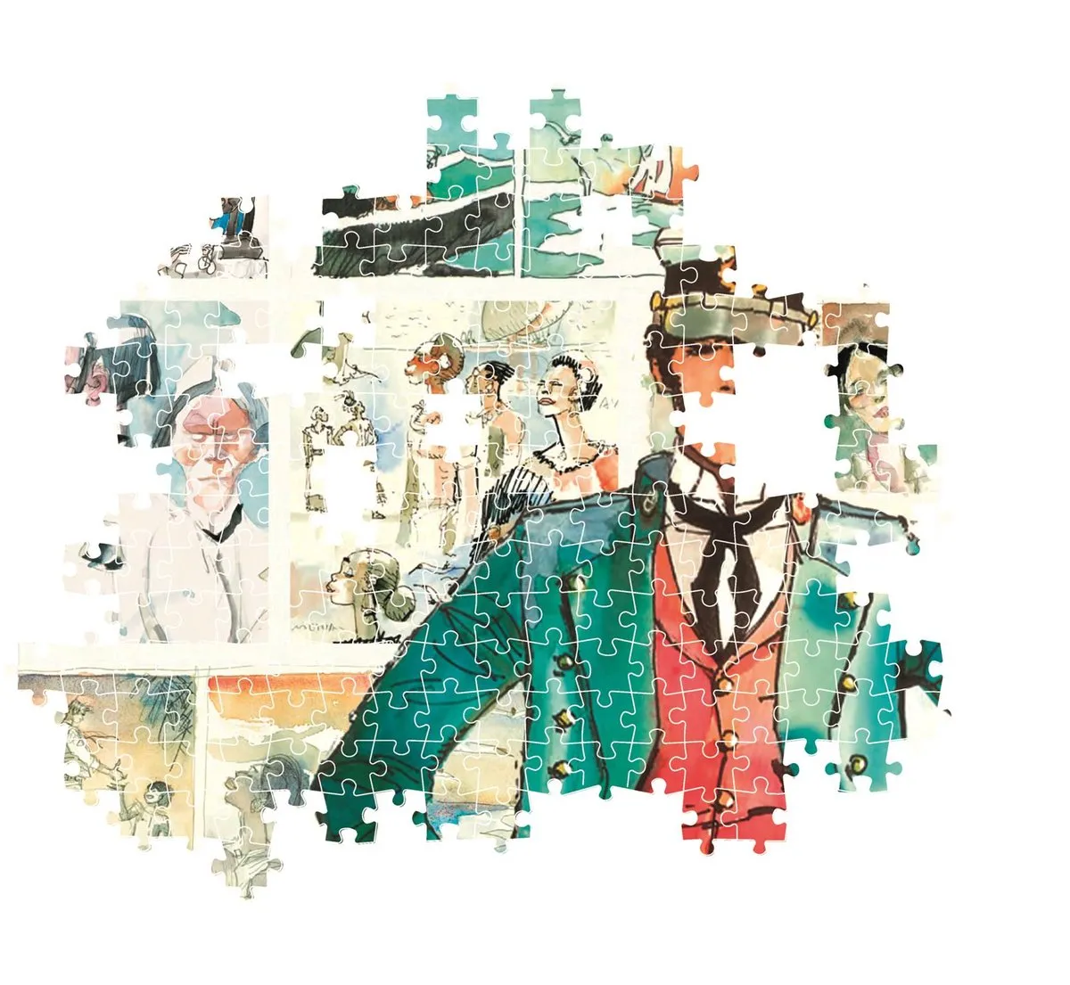Clementoni Corto Maltese Kerstpuzzel 1000 Stuks - 2 Stuks