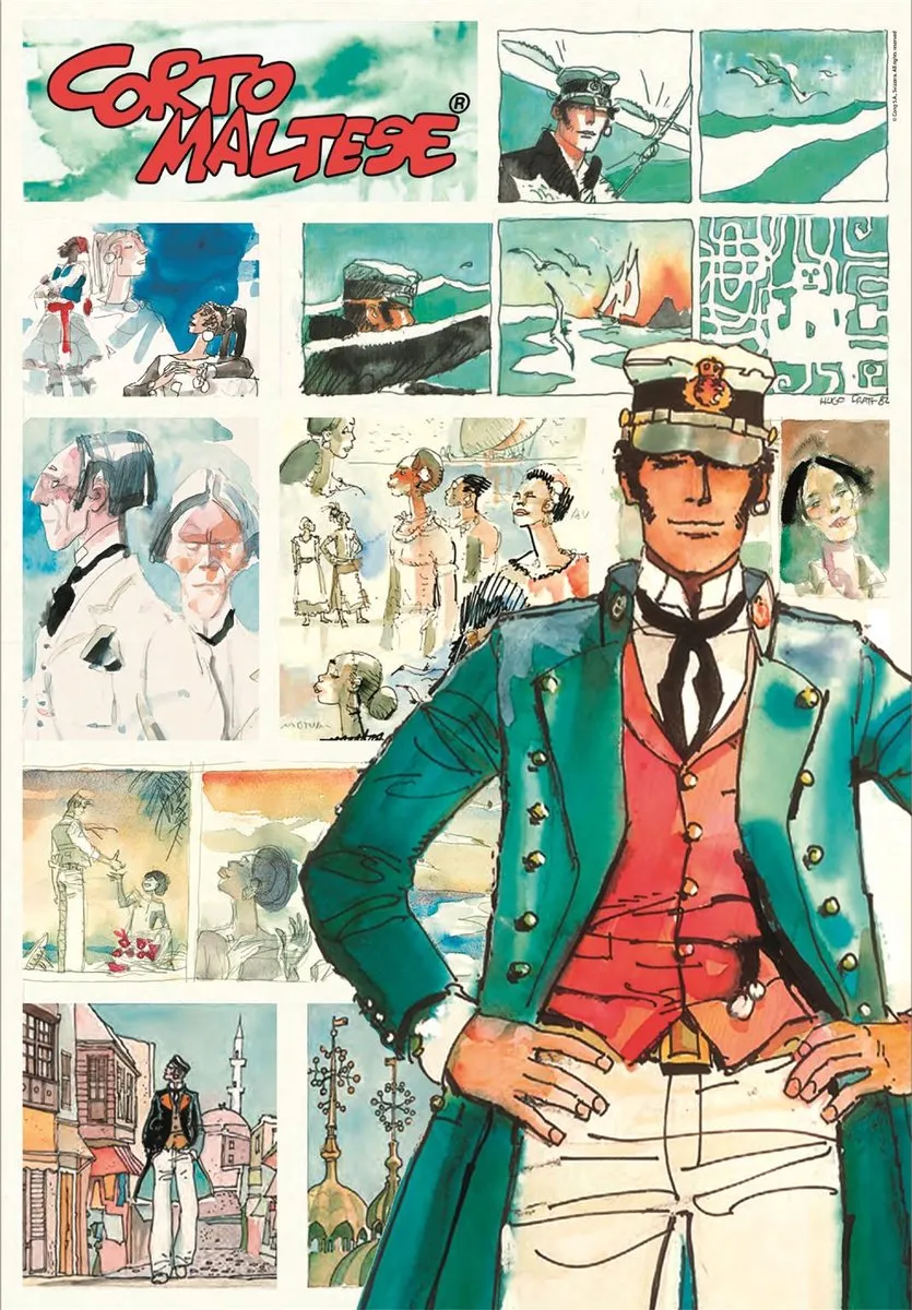 Clementoni Corto Maltese Kerstpuzzel 1000 Stuks - 2 Stuks