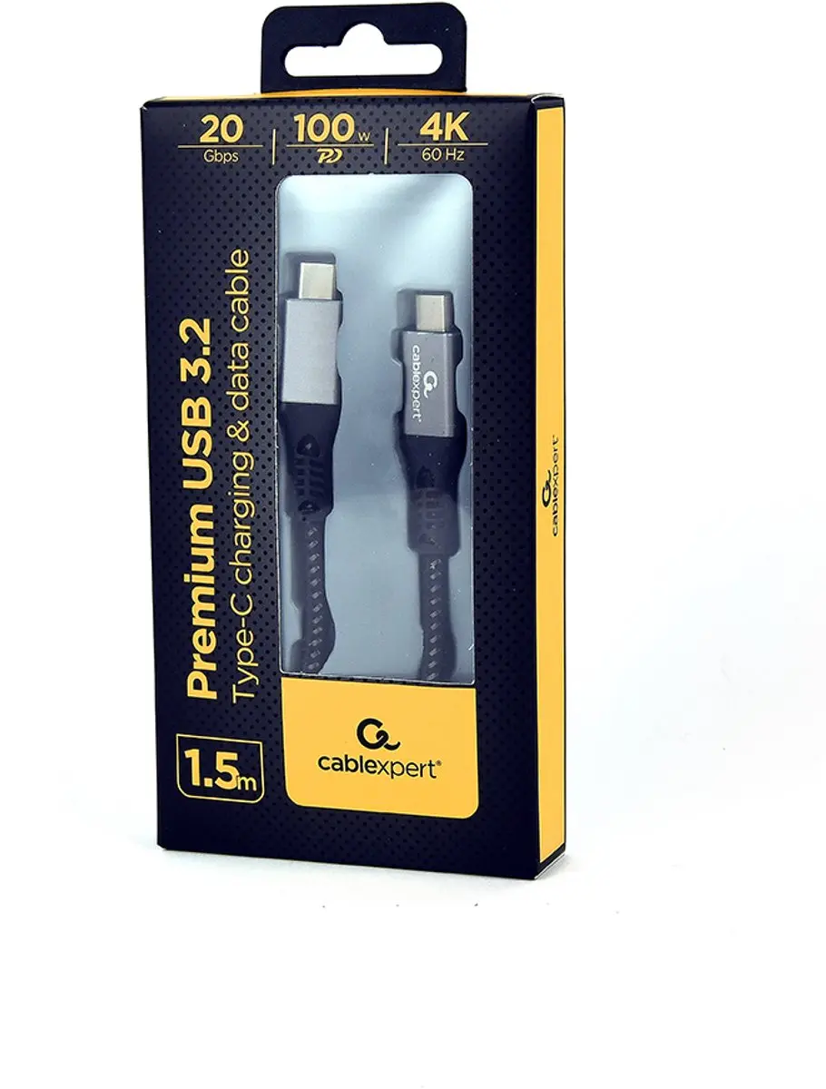 Cablexpert USB 3.2 Gen 2 Type-C Kabel 20Gbps 100W 1.5m