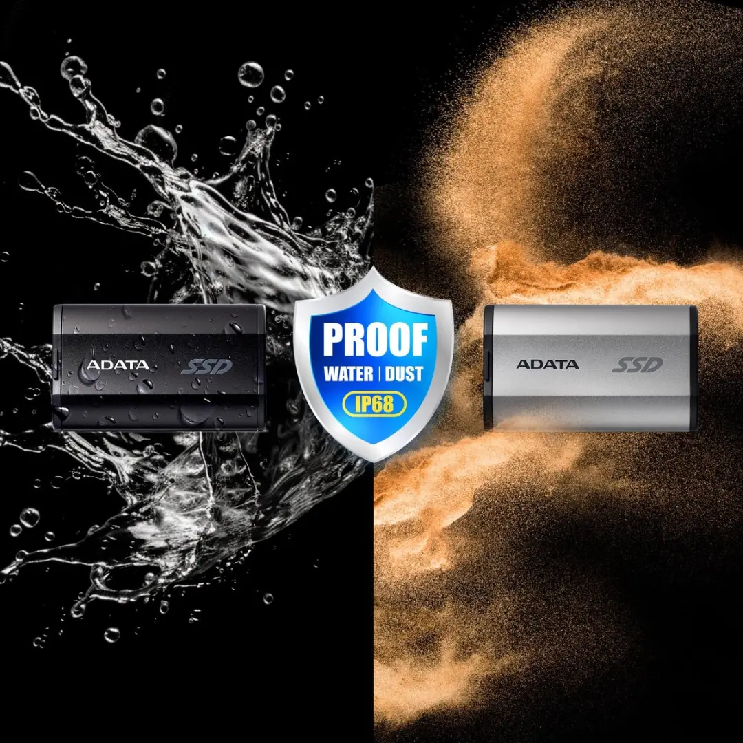 ADATA SE810 SD810-1000G-CBK Externe SSD 1TB - USB 3.2 - IP68 - Zwart