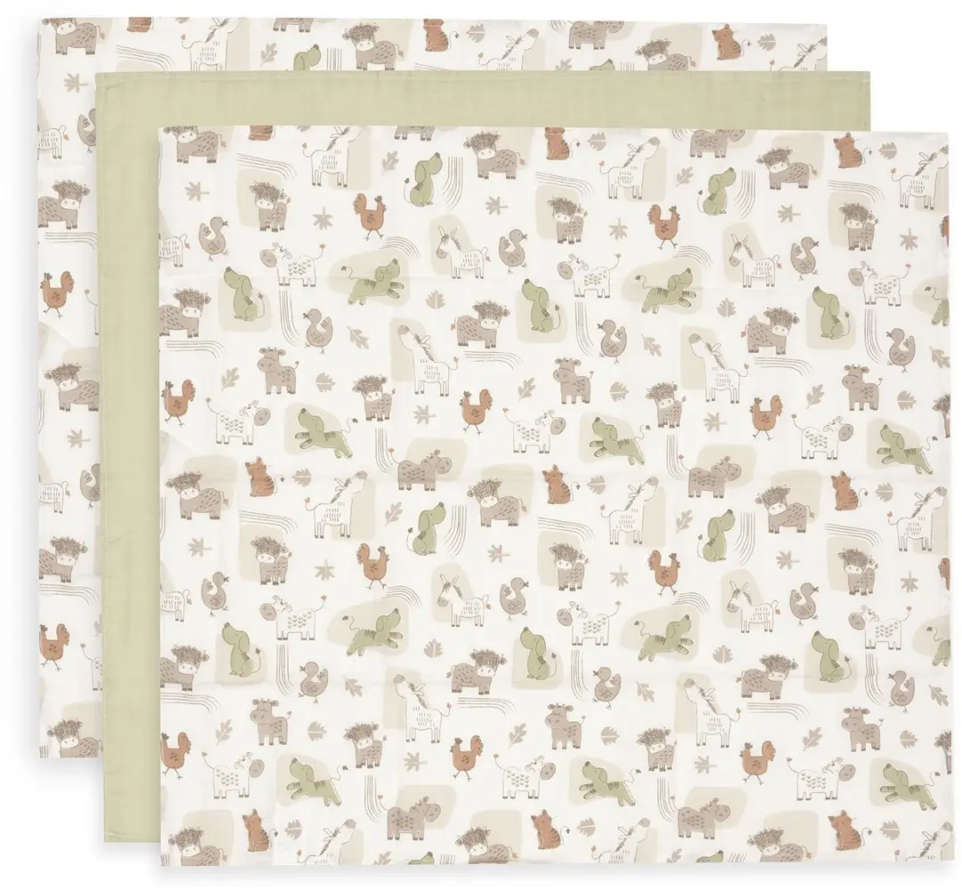 Jollein Hydrofiele Doek Small 70x70cm Barn Buddies