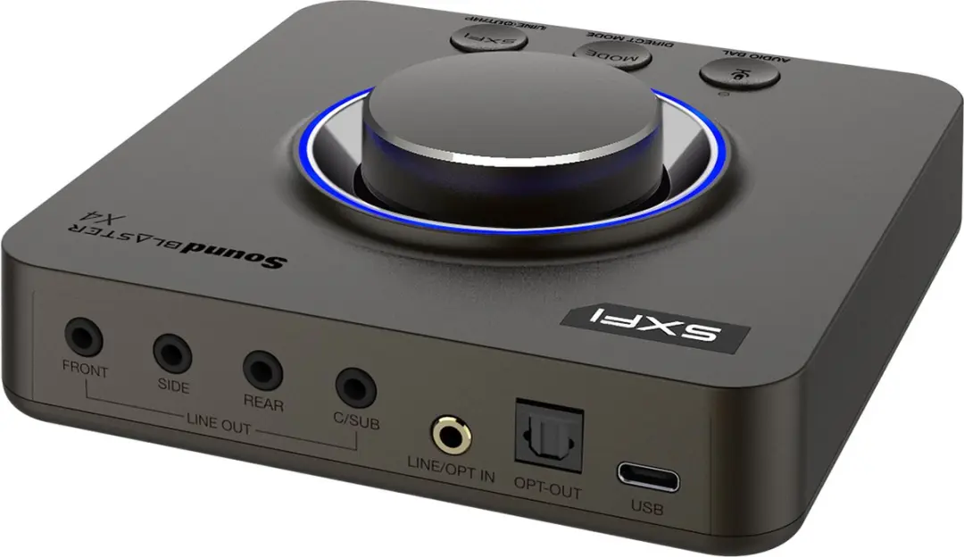 Creative Sound Blaster X4 USB-DAC & Versterker - 7.1 Surround - Zwart - afbeelding 6 van 6