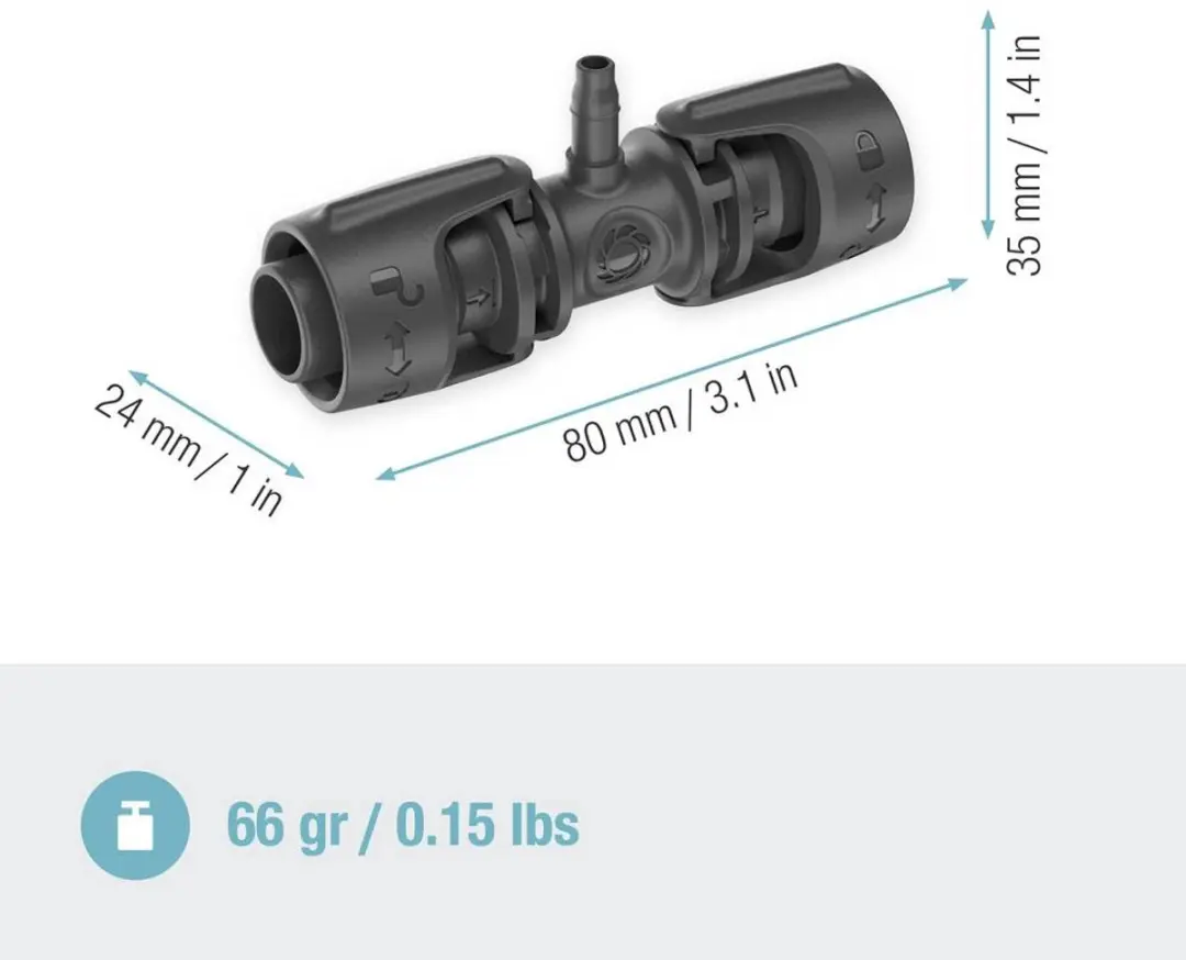 Gardena Micro-Drip T-stuk 13mm - 5 Stuks - afbeelding 6 van 6