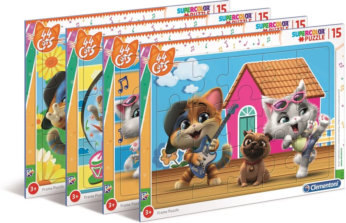 Clementoni 44 Cool Cats Kinderpuzzel 15 Stukjes