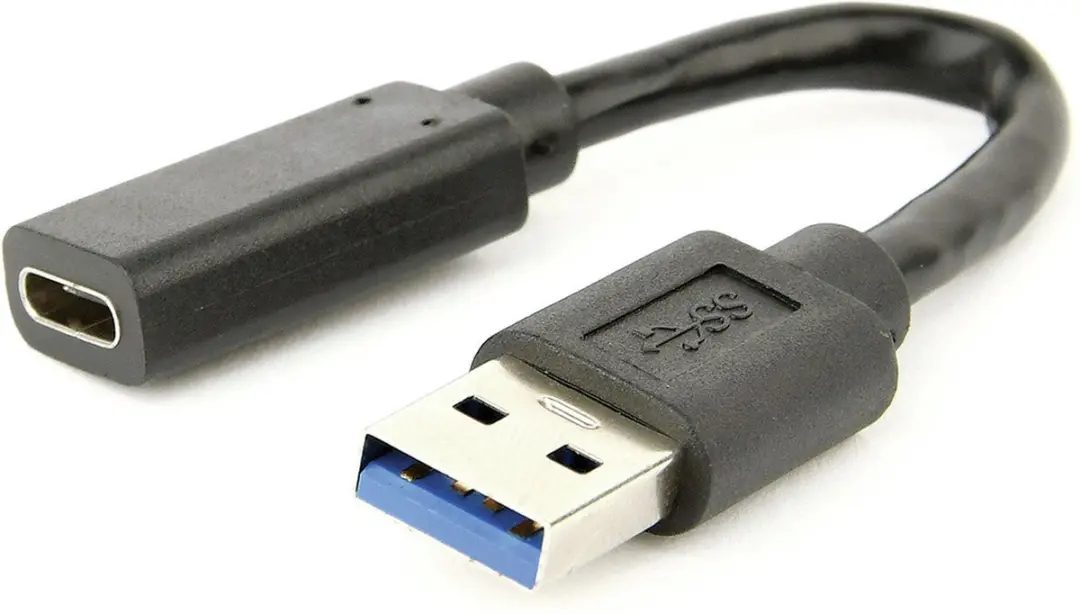 Cablexpert USB-A naar USB-C Adapter 3.0 - 0,10m - Zwart